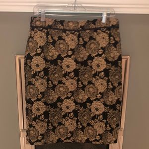 Ann Taylor Floral Jacquard Pencil Skirt